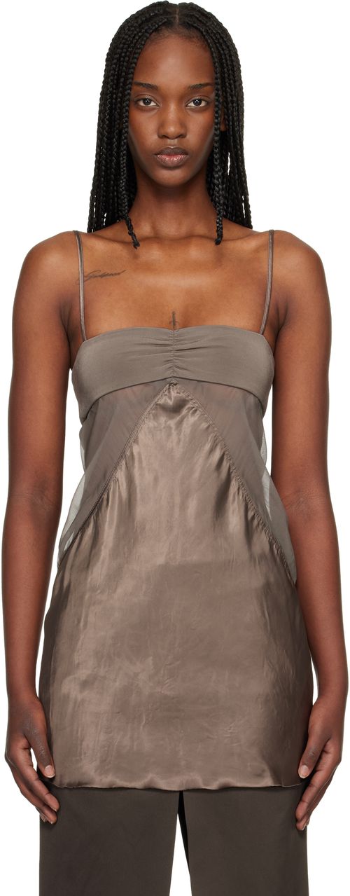 Gray Temple Combo Slip Top