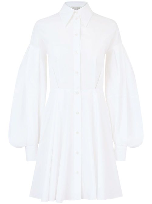 Puff sleeves minidress - White