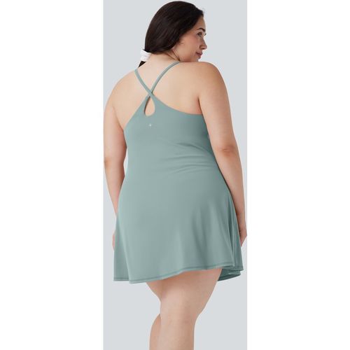 Halara Softlyzero™ Plush Backless Active Plus Dress-Longer Length-Easy Peezy Edition - Ether - 3X