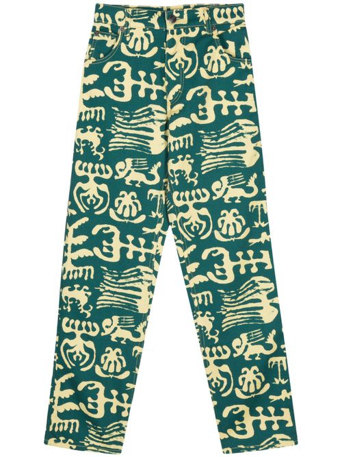 Art logo-patch jeans - Green
