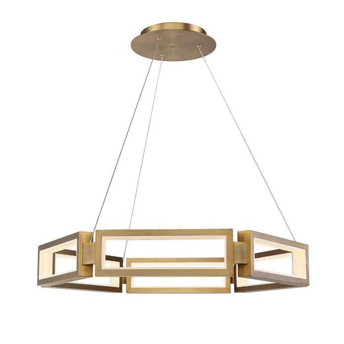 Modern Forms Mies 35" Chandelier in Aged Bra