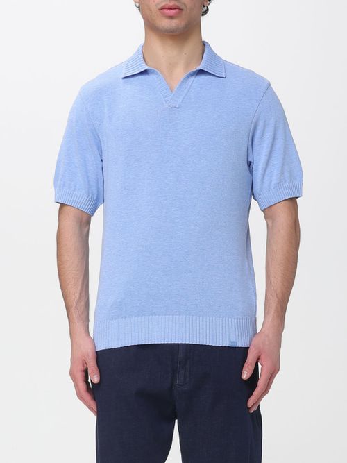 Polo Shirt Men color Gnawed Blue