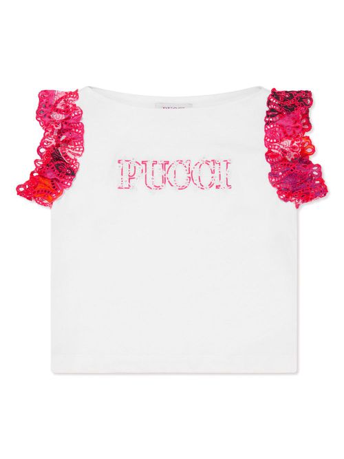 Logo-embroidered organic cotton T-shirt - White
