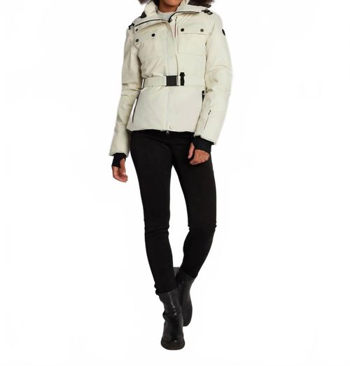 Diana Insulated Eco Sporty Ski Jacket In White