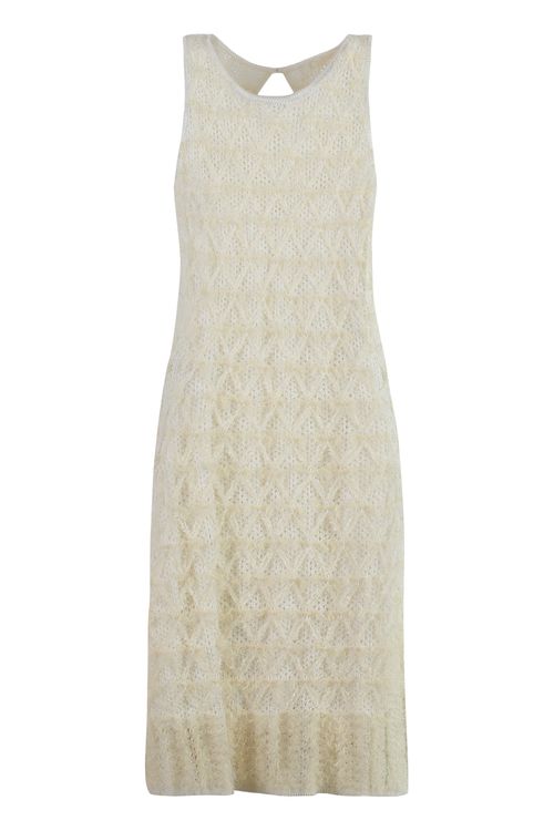 Chloé Silk-Cashmere Viscose Slip Dress with Back Keyhole