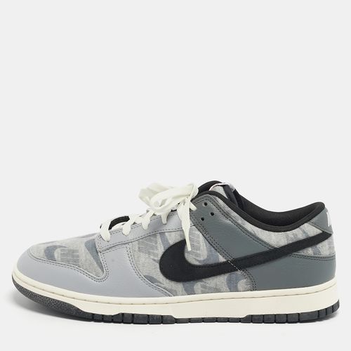 Nike Dunk SE Copy Paste 46 Grey Knit Fabric and Leather Low Top Sneaker