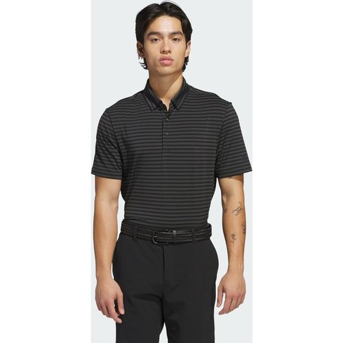 Adidas Performance Mens Ultimate365 Stripe Polo Shirt - Black/Dark Grey - Mediu