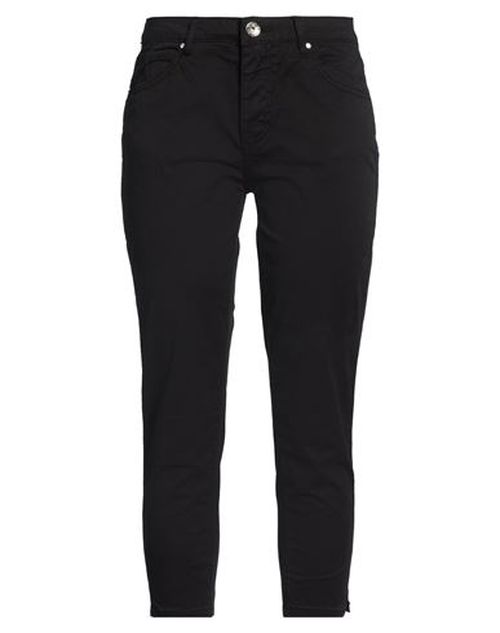 Woman Pants Black Size 24 Cotton, Elastane
