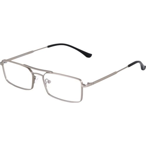 XLAB Unisex Mauritius Montature da vista Metal Silver Squared Anti-blue light Anti blue light - for PC