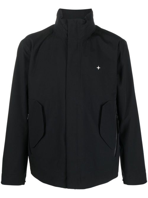 High-neck zip-up jacket - Black