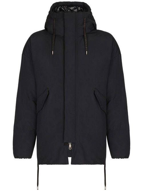 Padded parka coat - Black