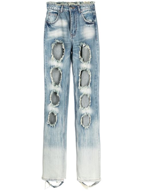 - Cut-out Detail Denim Jeans