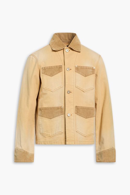 Sierra embroidered cotton-canvas field jacket - Yellow - S