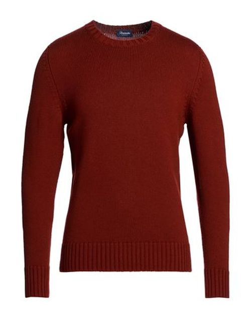 Man Sweater Red Size 36 Merino Wool