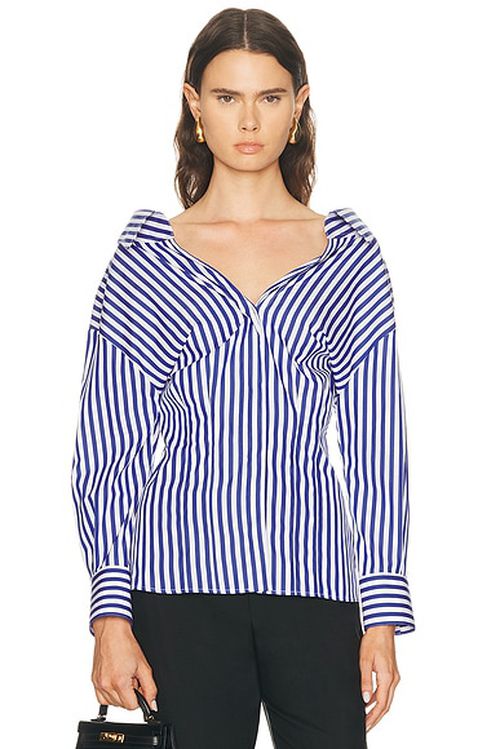 Givenchy Open Shirt in Electric Blue & White - Royal,White. 34 also