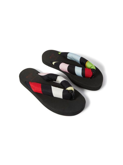 Open-toe thong sandals - Black