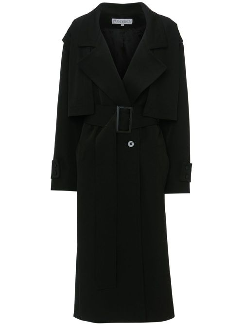 Virgin-wool trench coat - Black