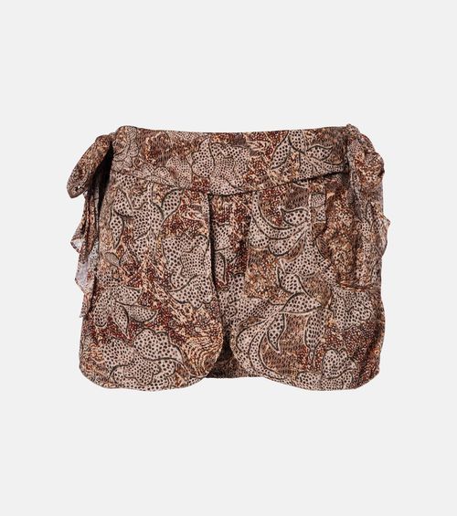 Coralie printed cotton miniskirt