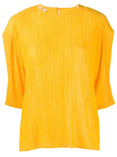 Micro-pleated T-shirt - Orange
