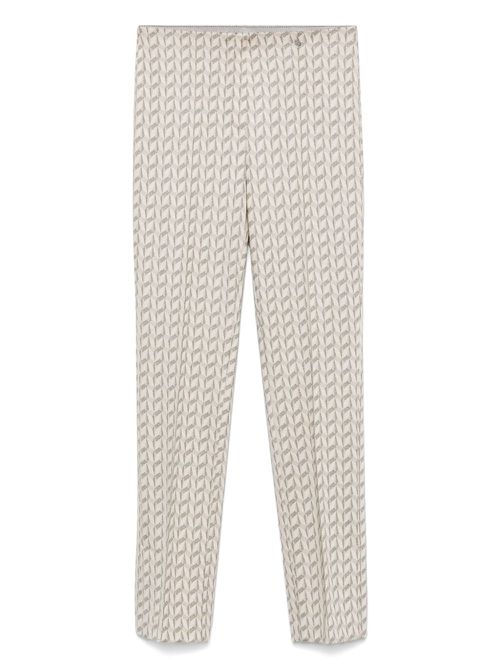 MARCCAIN graphic-jacquard trousers - Neutrals