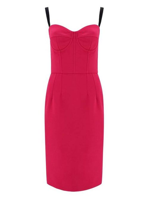 Bustier-style midi dress - Pink