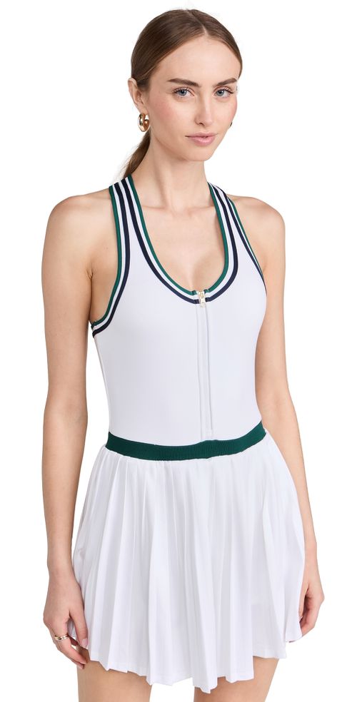Jane Court Dress 28 White/Forest