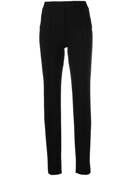High-waist skinny trousers - Black