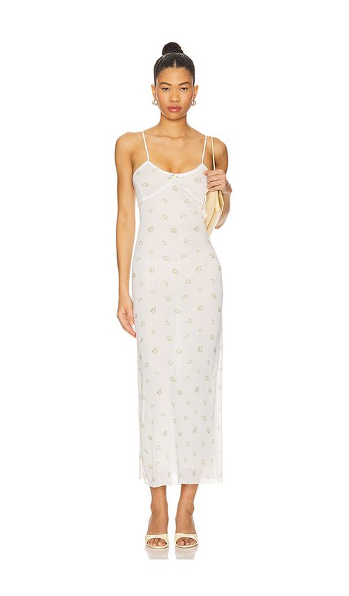 Milkwhite Lingerie Long Mesh Dress in Ivory.  XL. Also in L, M