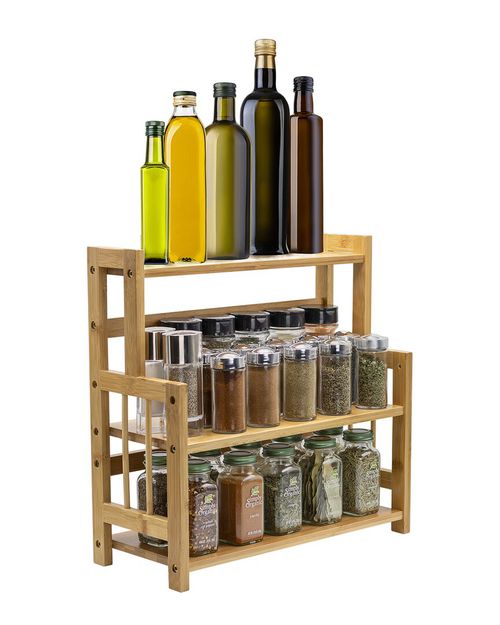 3 Tier Bamboo Countertop Storage Organizer