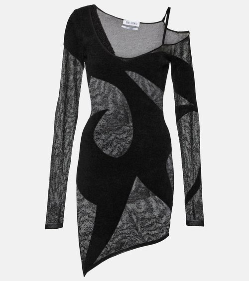 Asymmetric chiffon minidress
