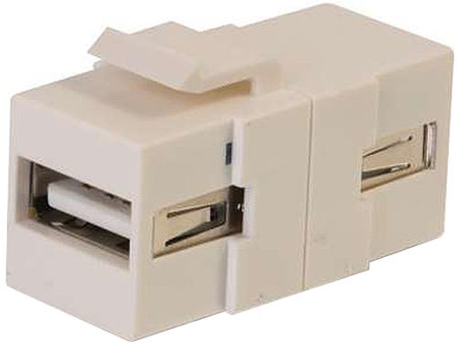 InLine Keystone USB 2.0 Angolato 90° | USB-A Femmina/Femmina | Nero | Per Pannelli Snap-In E Patch Panel