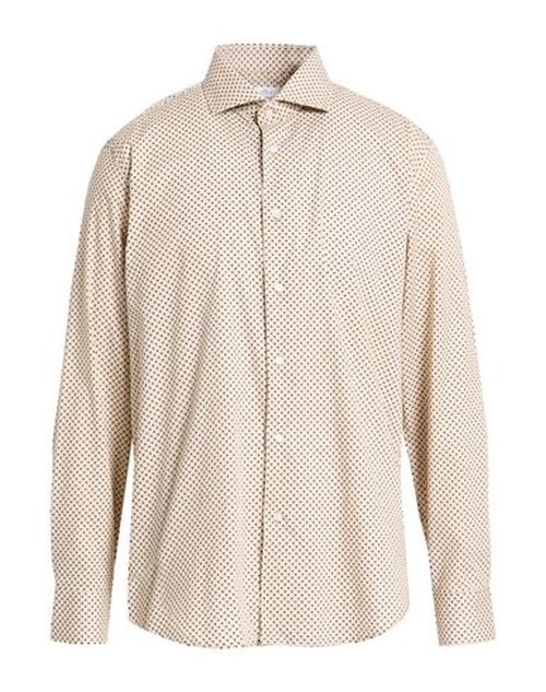 Man Shirt Beige Size 15 Cotton