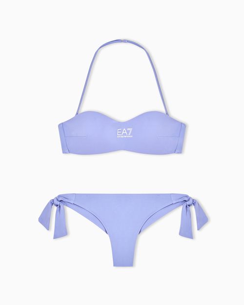 Bandeau bikini with logo