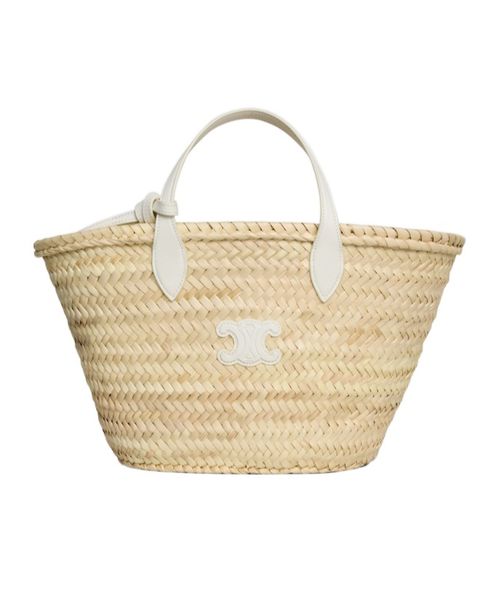 TEEN TRIOMPHE PANIER IN PALM LEAVES AND CALFSKIN
