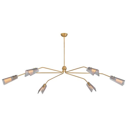 Lacquered Brass LED Chandelier from the Altman Collection