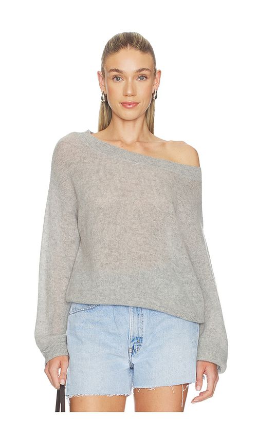 NAADAM Cloud Cashmere Open Crewneck in Grey. - S also in XS