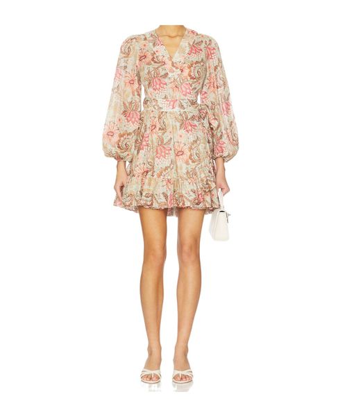 Floral Tie Fastened Mini Dress