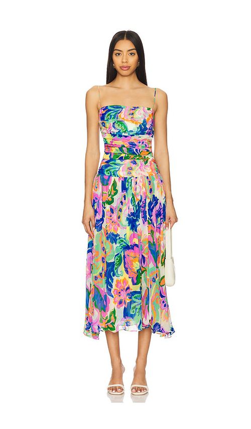 Amanda Uprichard MIDI-KLEID DRESS in Pink. Größe XL. Also in L, M