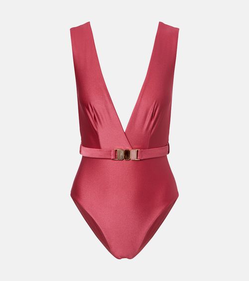 Wanderlust belted swimsuit