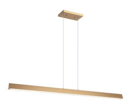 Aged Gold Brass LED Chandelier from the Isosceles Collection