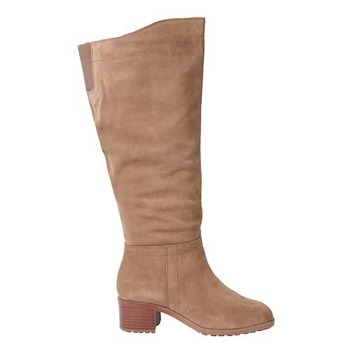 Tatiana-WC Slouchy Wider-Calf Boot - Tan