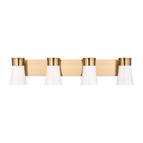 Satin Brass Bathroom Vanity Light from the Roy Collection