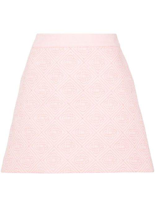 Logo-quilted mini skirt - Pink