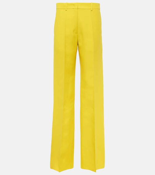 Crêpe Couture high-rise straight pants