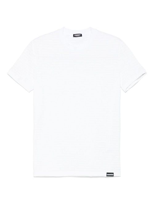 Jacquard-logo T-shirt - White