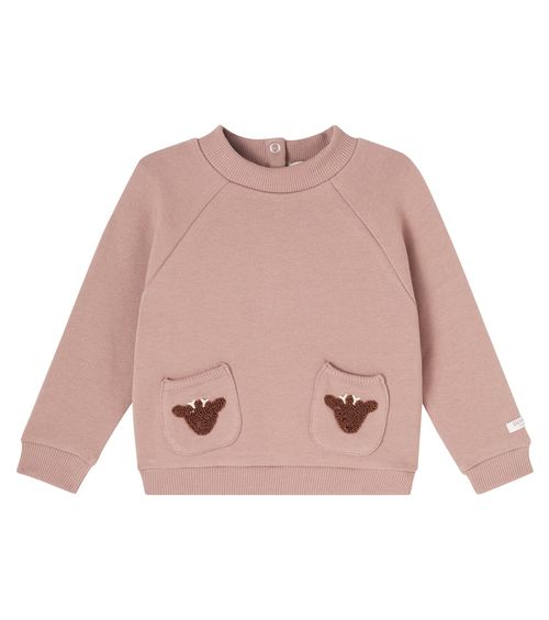 Baby Foppe appliqué cotton sweater