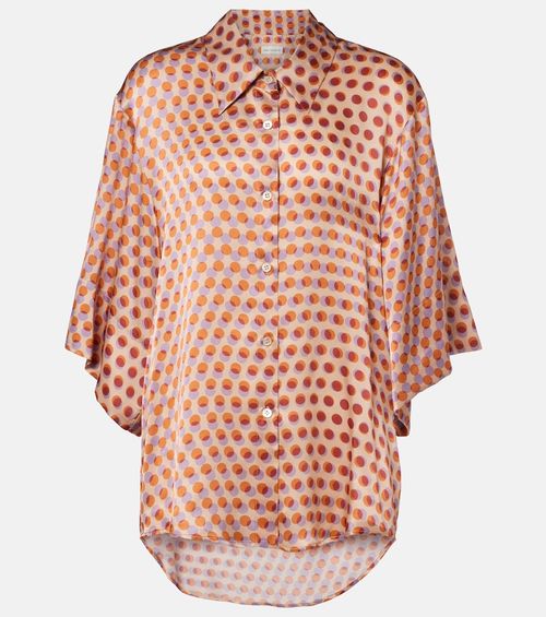 Polka-dot silk shirt
