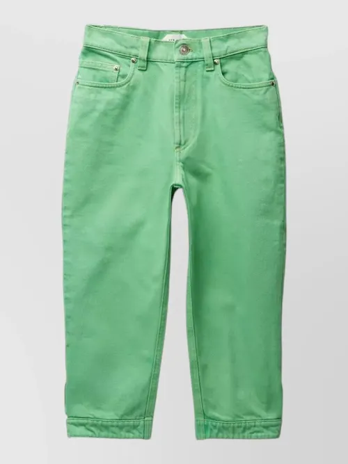 Versace - cropped trousers side slits belt loop