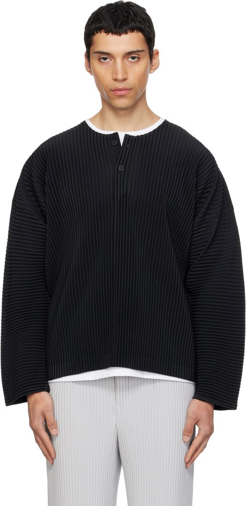 Black Monthly Colors February Henley