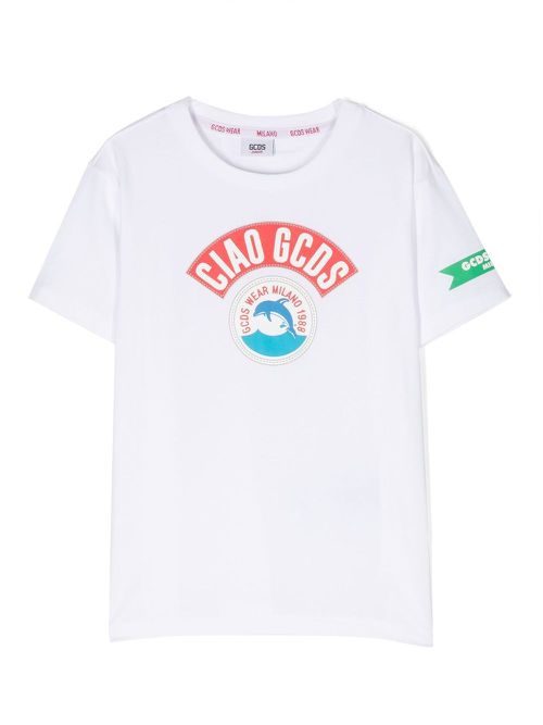 Logo-print short-sleeved T-shirt - White